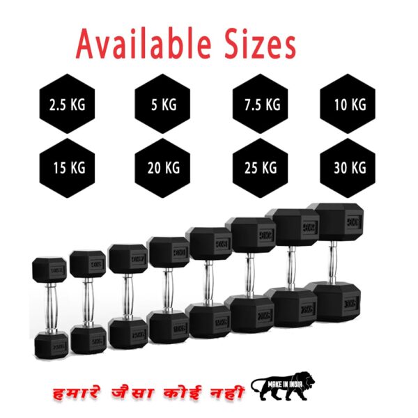 Hexa Dumbbells 2.5KG (1 pair) - Image 2